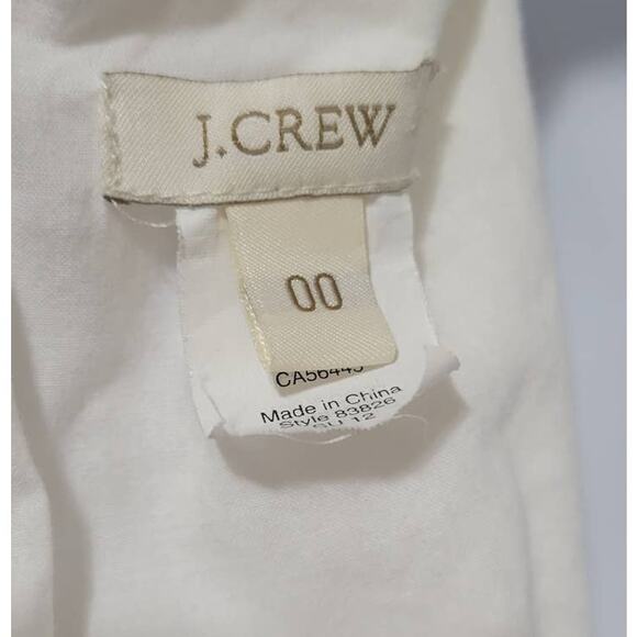 J Crew White Summer Dress Sleeveless Crinkle Textured Womens Size 00 - Picture 4 of 4